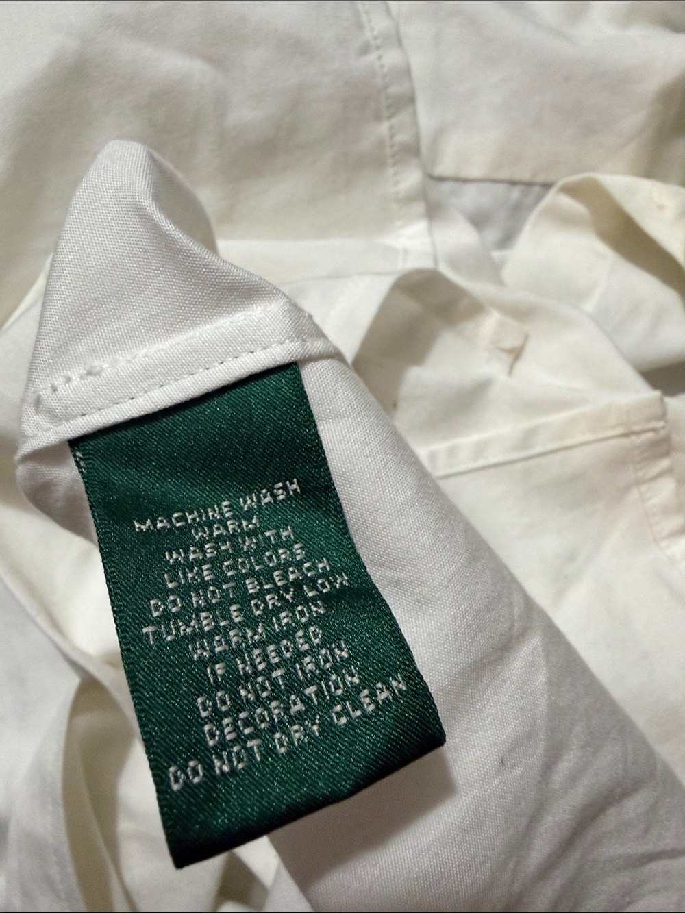 Ralph Lauren Cream Button-Down Shirt with Embroidered Crest Sz 2X Women - Picture 11 of 11